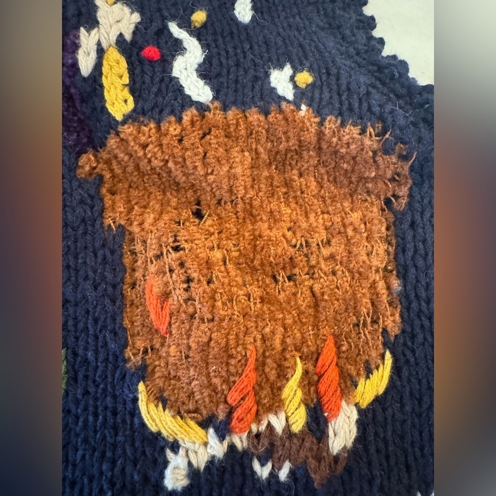 VINTAGE! Colorful Knit Vest with Seasonal Designs - Picture 12 of 14